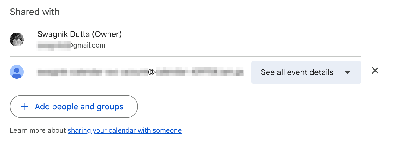 How to share your google calendar with a service account